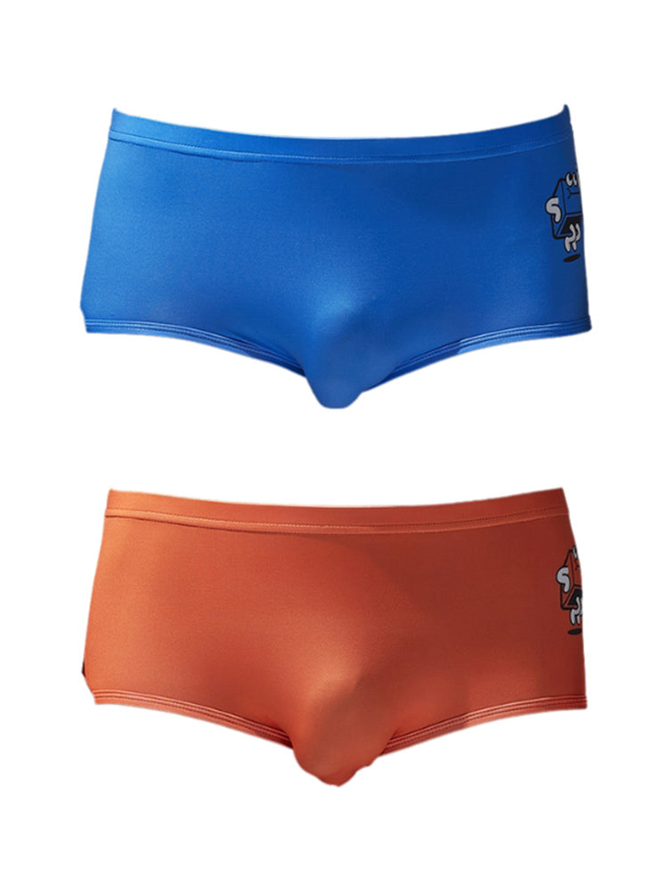 2 Pack Men's Smooth Touch Playful Prints Second-Skin Feel Trunks | dmunderwear variant image