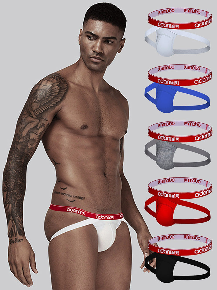 2 Pack Men's Seamless Comfort Stretch Fabric Cooling Touch Breathable Jockstrap | dmunderwear detail image 1