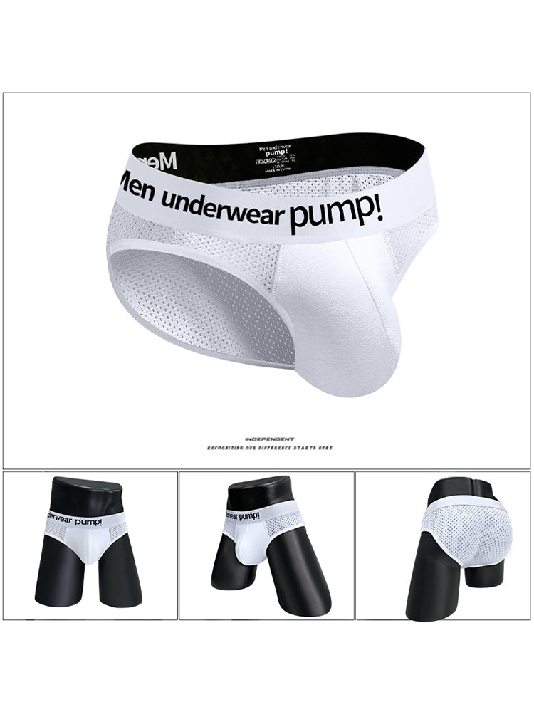 2-pack Men's Sports Mesh Breathable Briefs | dmunderwear detail image 1