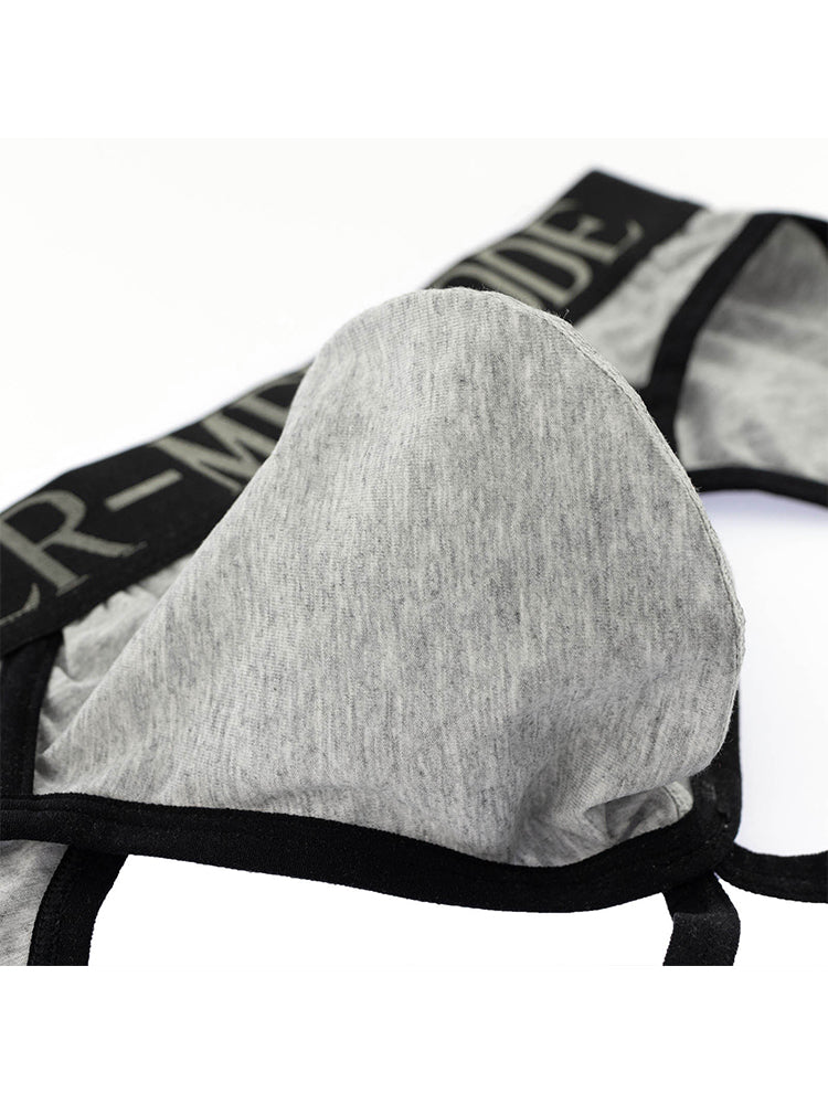 2 Pack Men's Cotton Support Jockstrap with Enhanced Pouch | dmunderwear detail image 17