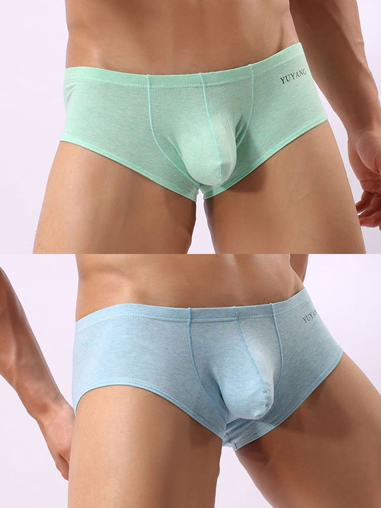 2 Pack Men's U-Pouch Casual Solid Trunks | dmunderwear variant image
