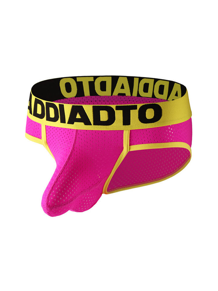 2 Pack Men's U-Pouch Mesh Low-Rise Briefs | dmunderwear detail image 1