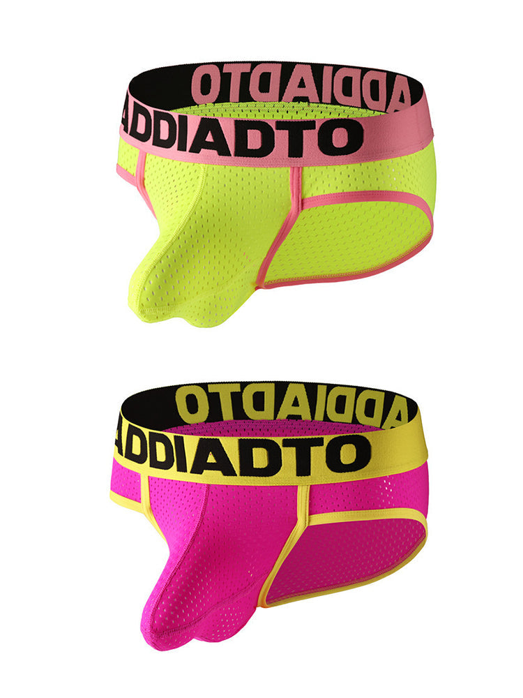 2 Pack Men's U-Pouch Mesh Low-Rise Briefs | dmunderwear variant image