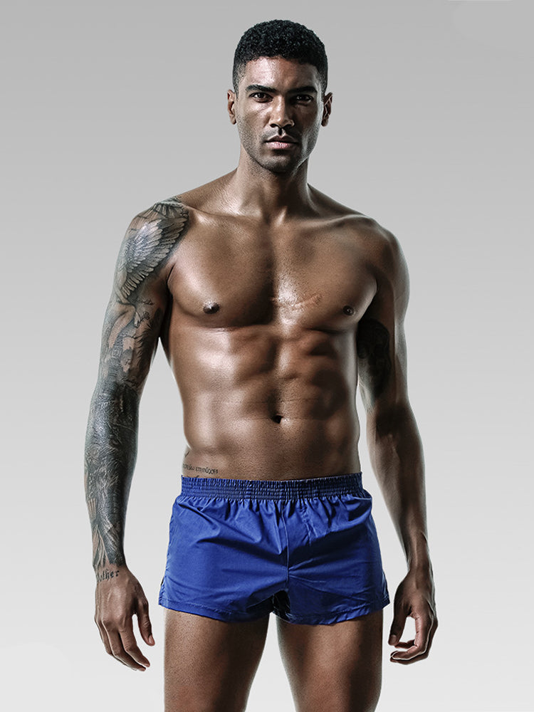 2 Pack Men's Ultra-Soft Cotton Comfy Waistband Odor-Control Boxers | dmunderwear detail image 1