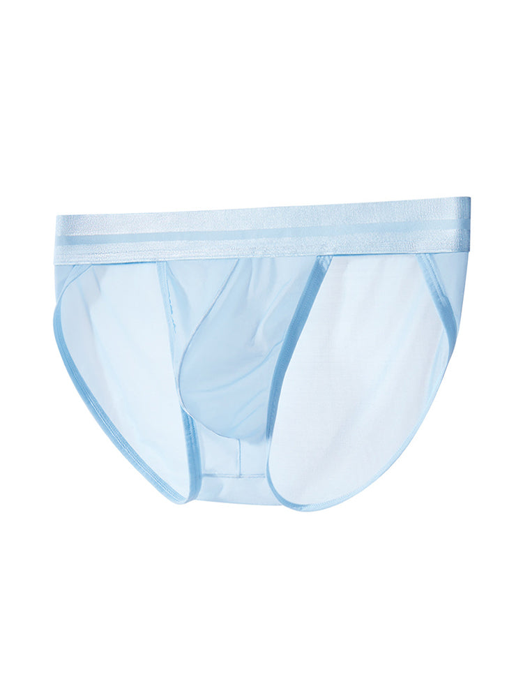 2 Pack Men's Ultra-Soft Ice Silk Quick-Dry Smooth Cooling Briefs | dmunderwear detail image 1