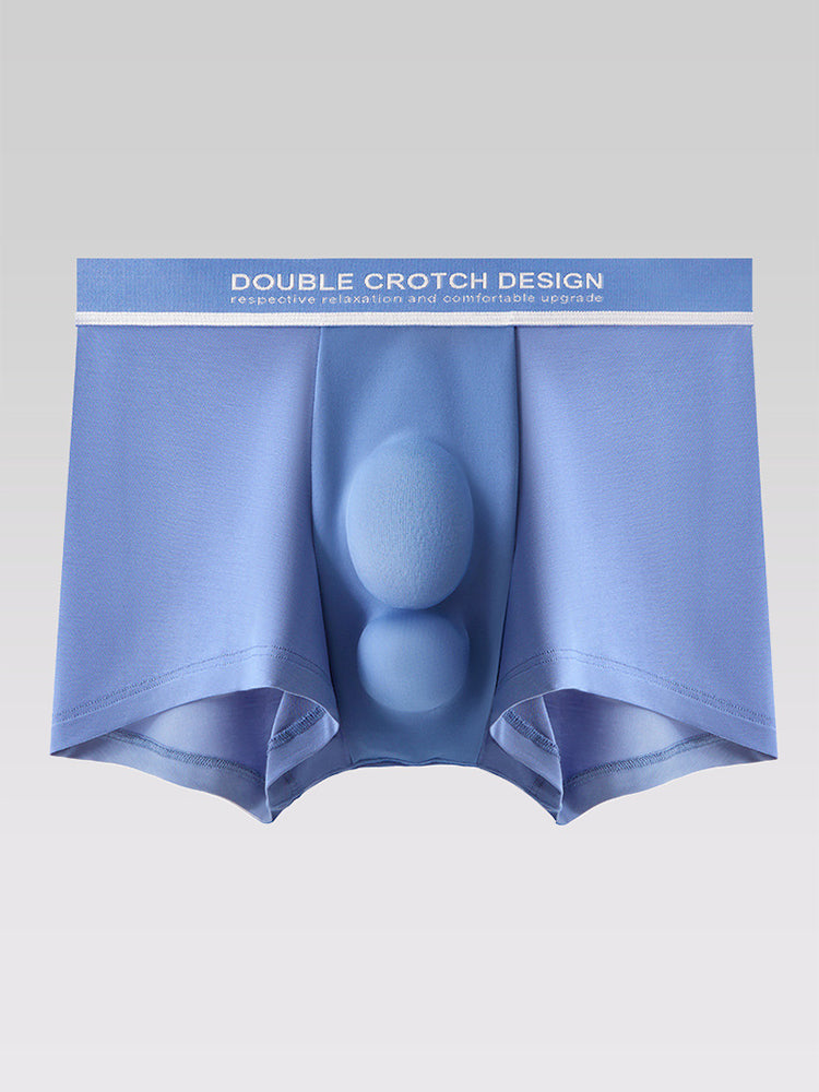 2 Pack Men's Ultra-Soft Modal Double Supportive Pouch Skin-Friendly Soft Trunks | dmunderwear detail image 1