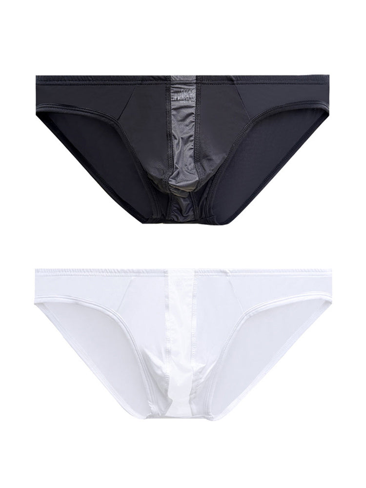 2 Pack Men's Ultra-Soft Modal Seamless Comfort Low-Rise Briefs | dmunderwear variant image