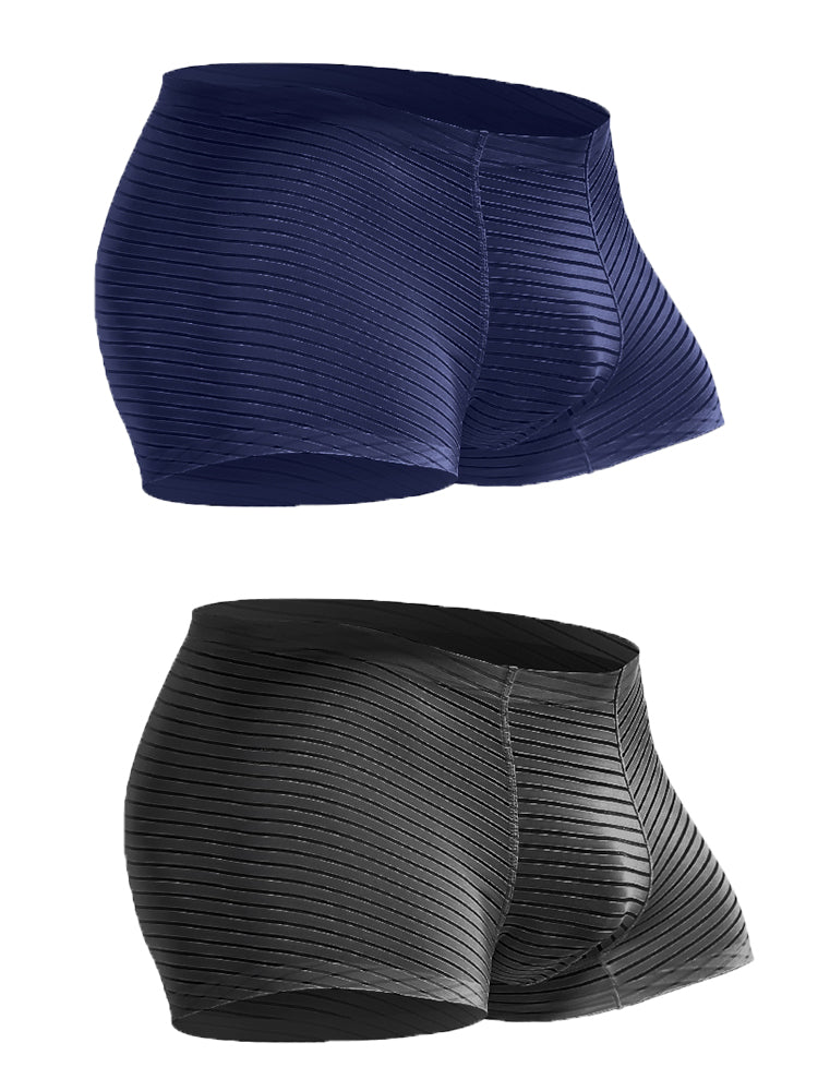 2 Pack Silk Striped Men's Super Thin Underwear | dmunderwear variant image
