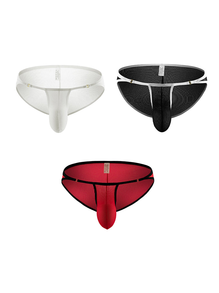 3 Pack Men's Stay-Cool Day-Long Comfort Supportive U-Pouch Soft Bikini | dmunderwear variant image