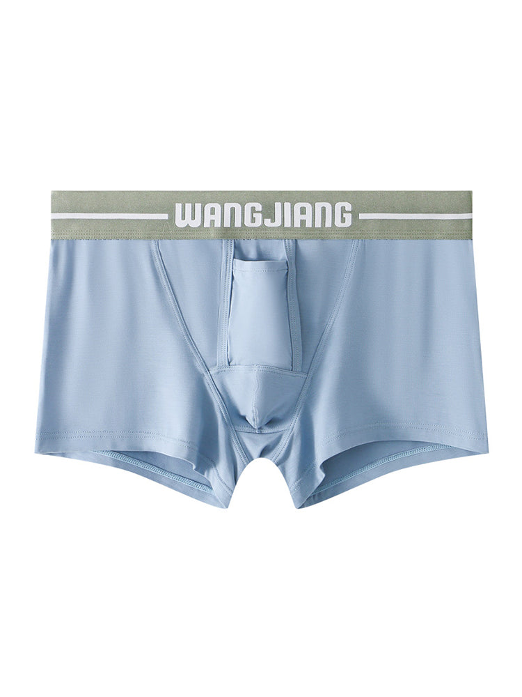 3 Pack Men's Breathable Trunks with Front Pouch | dmunderwear detail image 1