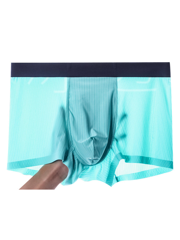 3 Pack Men's Seamless U Convex Pouch Trunks | dmunderwear detail image 1