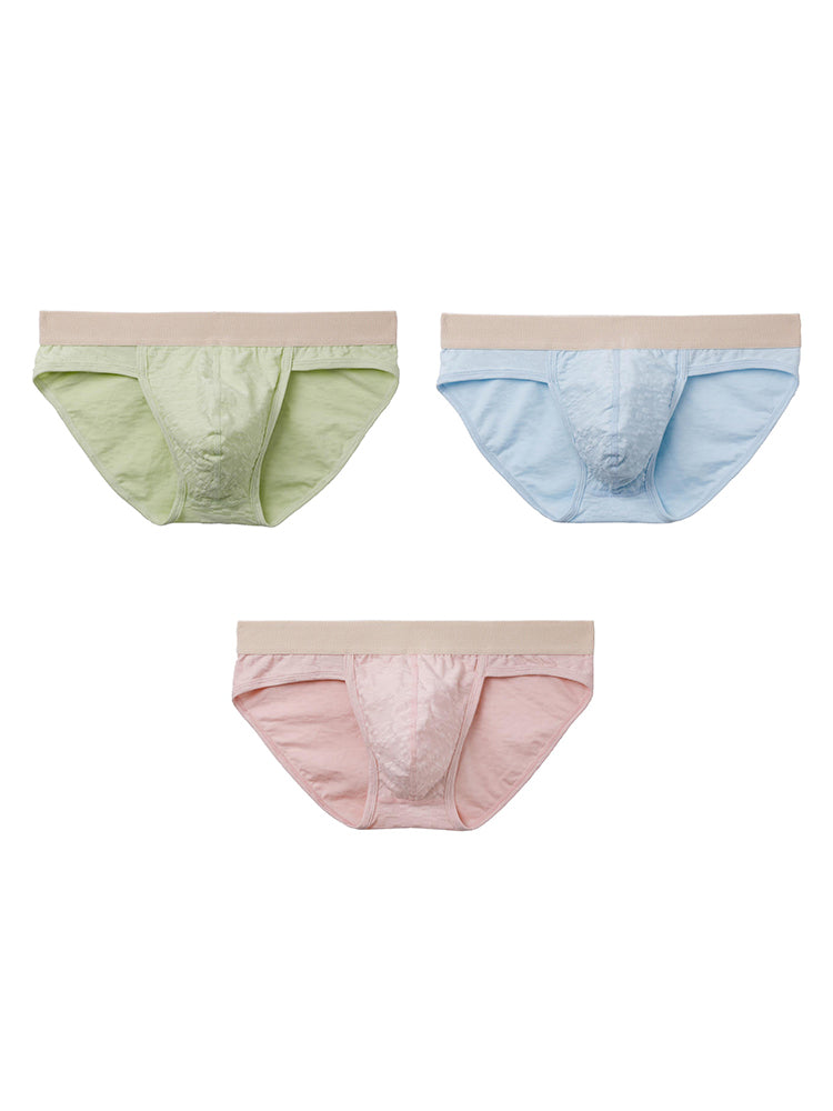 3 Pack Men's Breathable Antibacterial Separate-Pouch Briefs | dmunderwear variant image