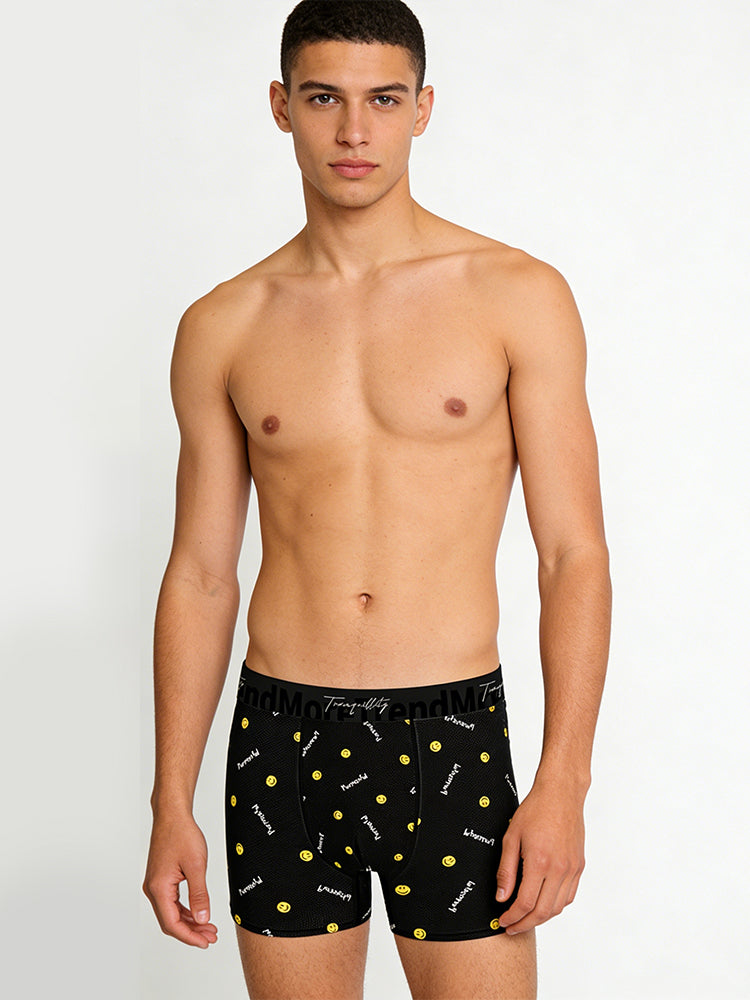 3 Pack Men's Bold Prints Antibacterial Cooling Touch All-Season Boxer Briefs | dmunderwear detail image 1