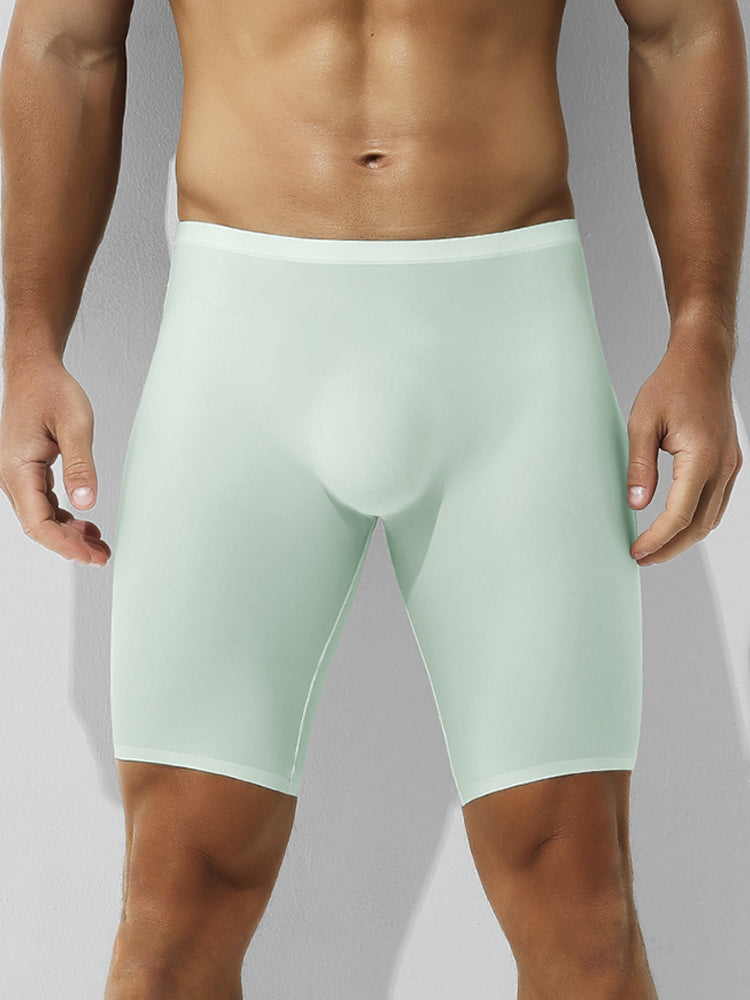 3 Pack Men's Breathable Seamless Mid-Length Boxer Briefs | dmunderwear detail image 1