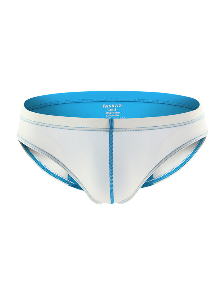 3 Pack Men's Color Block Low-Rise U-Pouch High-Stretch & Comfortable Briefs | dmunderwear detail image 1