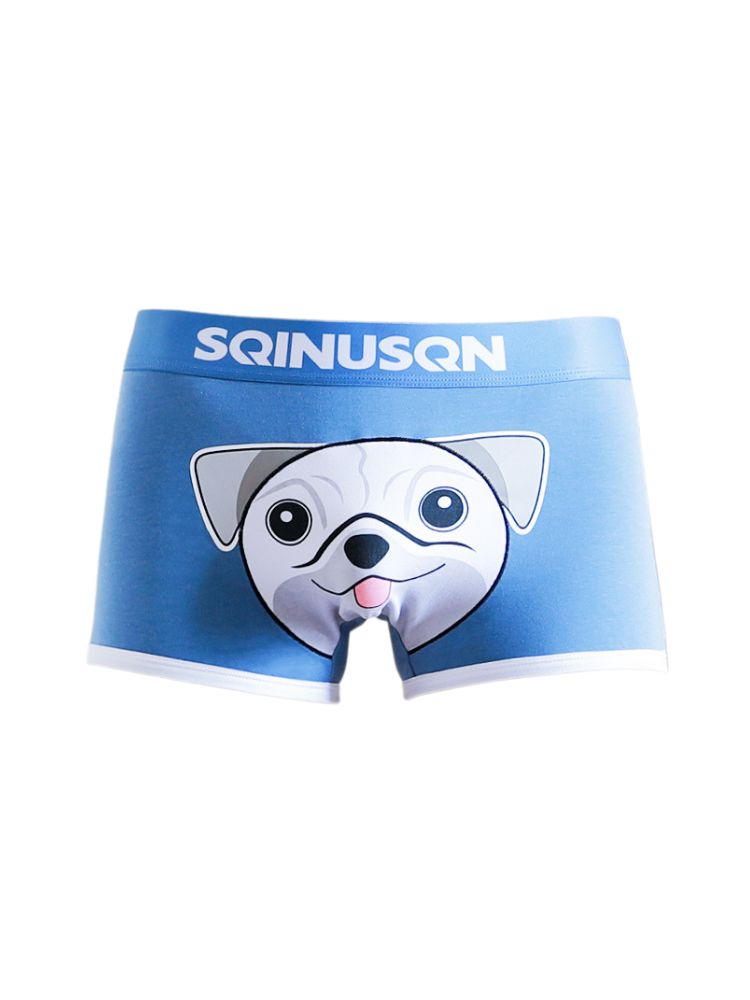 3 Pack Men's Comfortable Cotton Printed Mid-Rise Anti-Chafing Trunks | dmunderwear detail image 1