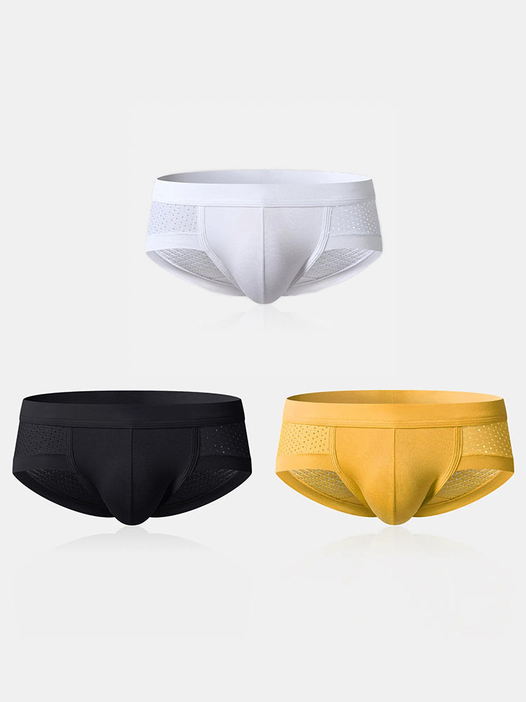 3 Pack Mens Contour Pouch Support Breathable Briefs | dmunderwear variant image