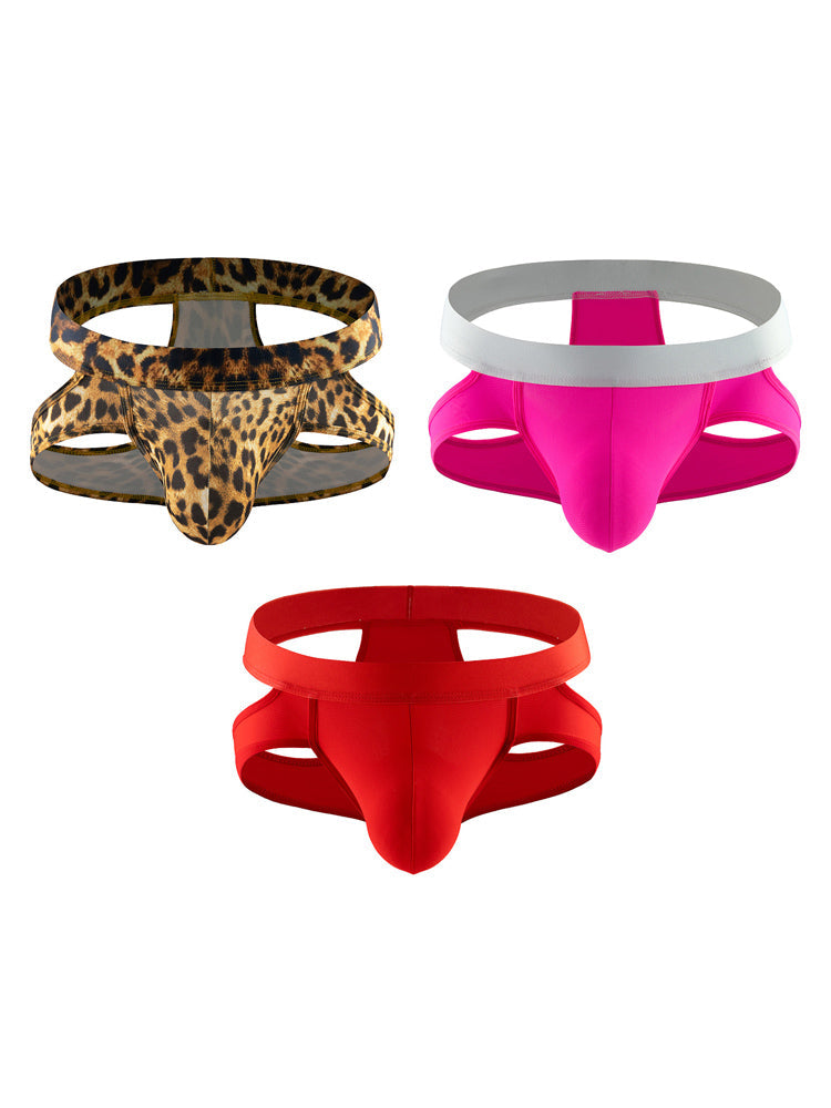 3 Pack Men's Cooling Airflow Trendy Design Sexy Stretch Fit Jockstrap | dmunderwear variant image