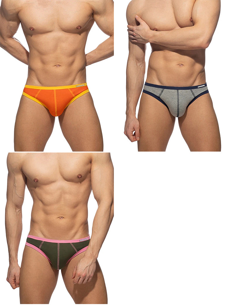 3-pack Men's Cotton 3D U-pouch Briefs | dmunderwear variant image