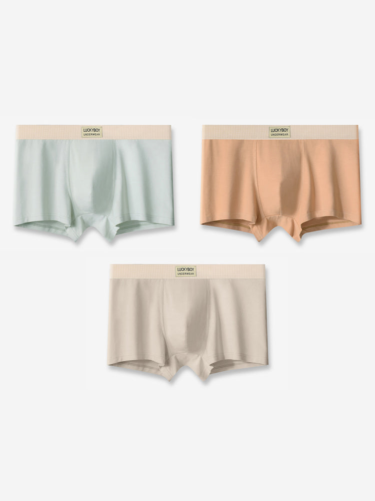 3 Pack Men's Cotton Mid-Rise Breathable Sports Tights Men's Boxer Briefs | dmunderwear variant image