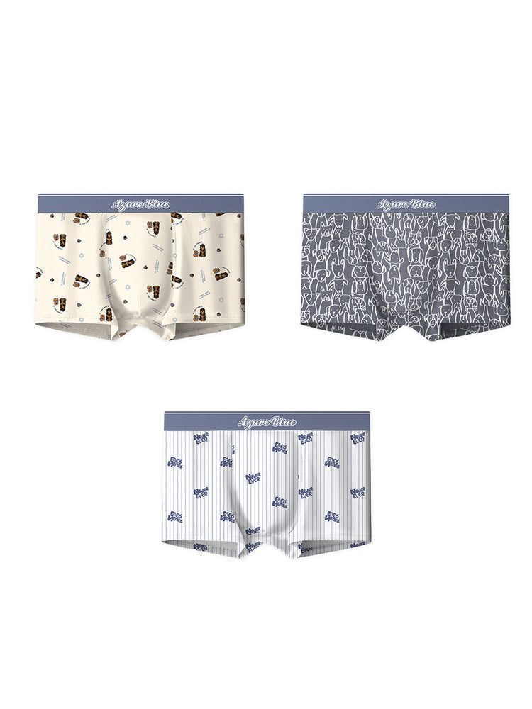 3 Pack Men's Cotton Seamless Comfort Supportive Fit Anti-Chafing Trunks | dmunderwear variant image