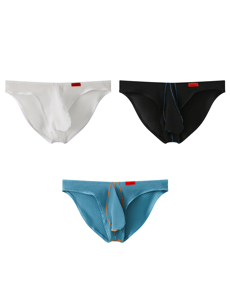 3 Pack Men's Ice Silk High-Elastic Breathable Briefs for Sports | dmunderwear variant image