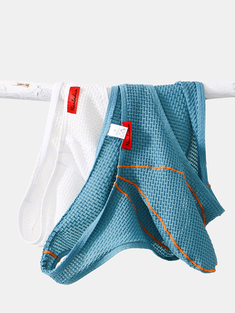 3 Pack Men's Ice Silk High-Elastic Breathable Briefs for Sports | dmunderwear detail image 3