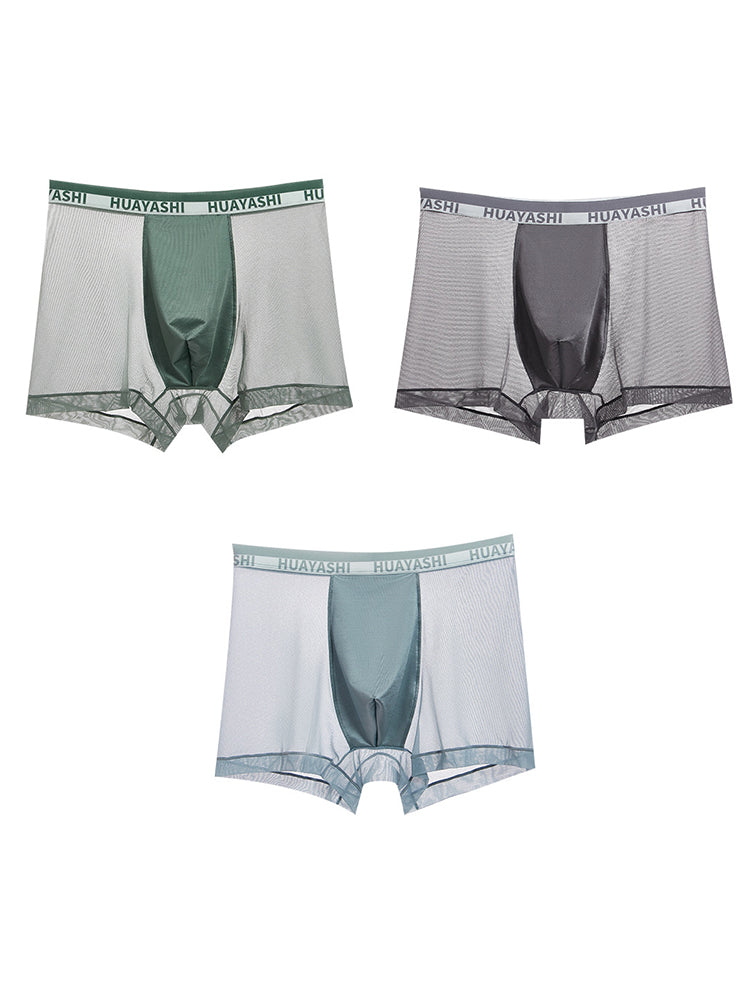 3 Pack Men's Ice Silk Seamless Breathable Quick-Drying Trunks | dmunderwear variant image
