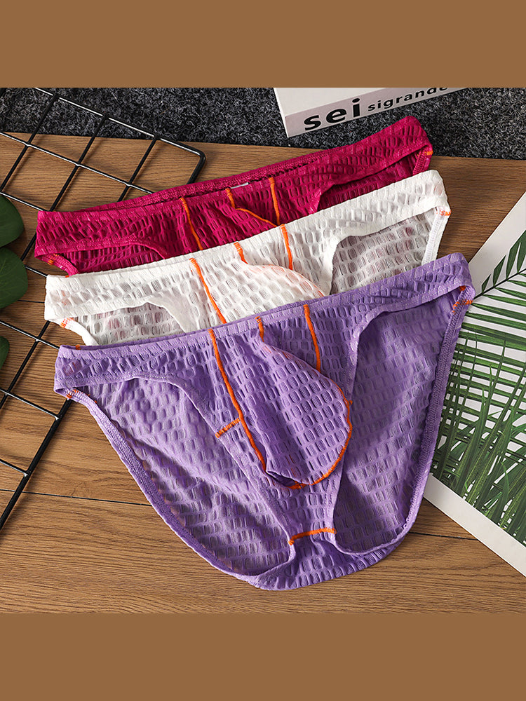 3 Pack Men's Ice Thread Briefs | dmunderwear detail image 1