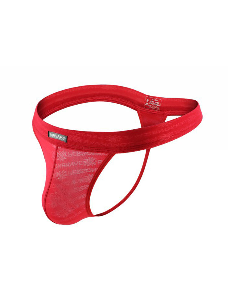 3-pack Men's Lace Obscure Embossed G-String Thong | dmunderwear detail image 1