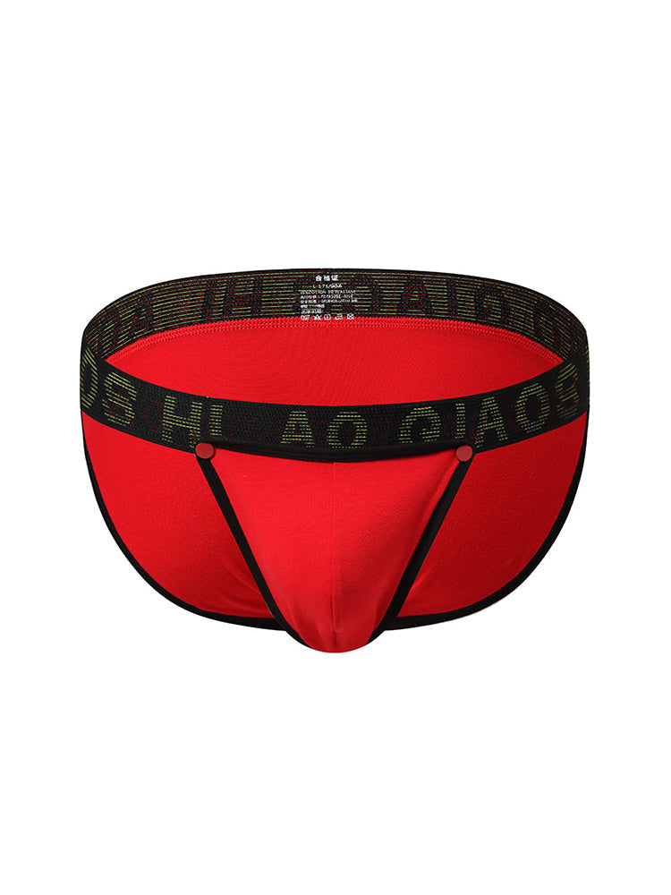 3 Pack Men's Large Pouch Button Waistband Briefs | dmunderwear detail image 1