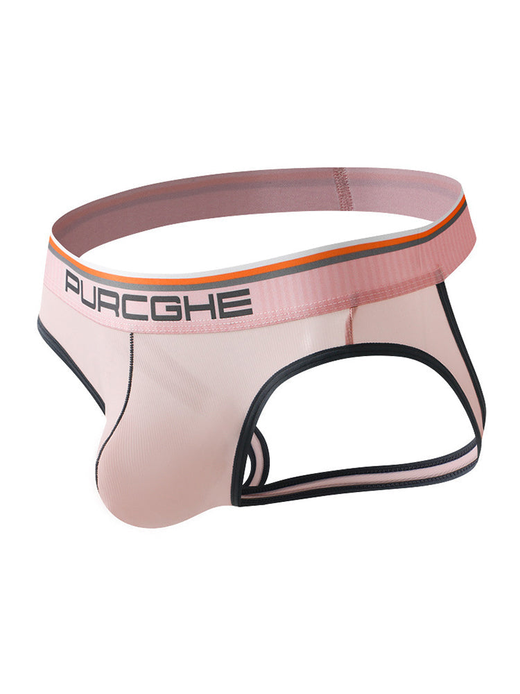 3 Pack Men's Low-Rise Ice Silk Jockstrap | dmunderwear detail image 1