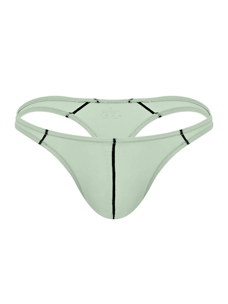 3 Pack Men's Low-Rise U-Pouch & Thin Edging Sporty Cut Thongs | dmunderwear detail image 1