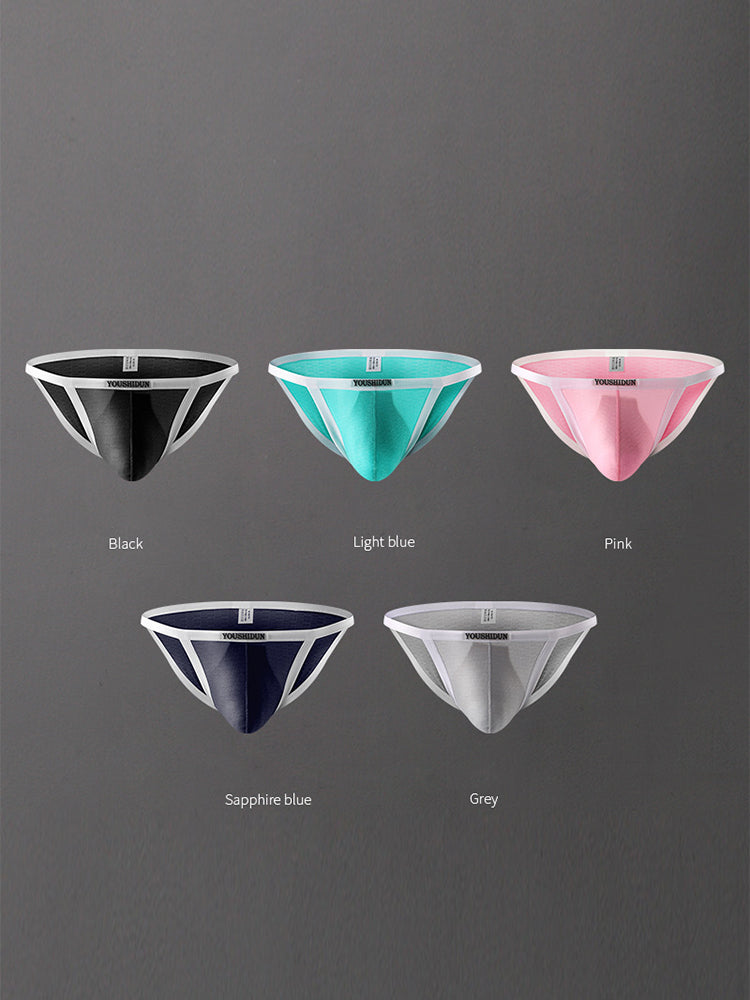 3-pack Men's Low Waist Sexy Narrow Hem Breathable Briefs | dmunderwear detail image 1