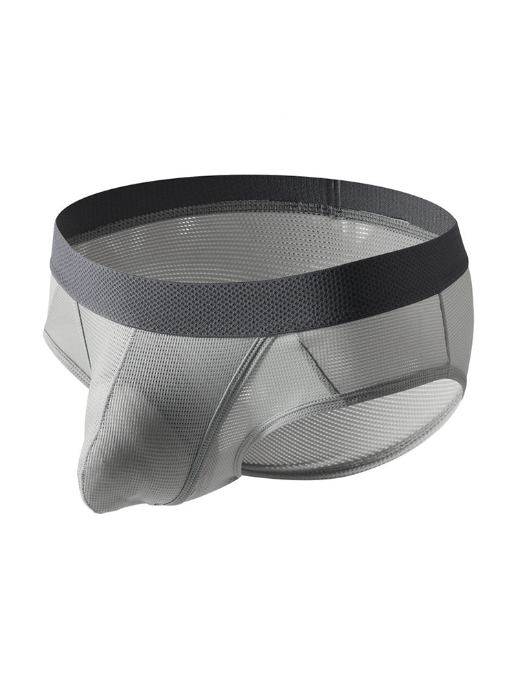 3 Pack Men's Low-Rise Mesh Briefs with Breathable Support & Convenience Fly | dmunderwear detail image 1