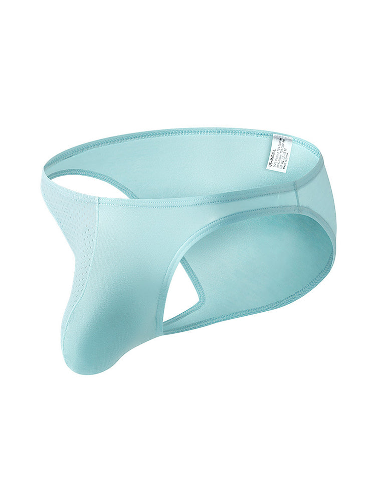 3 Pack Men's Mesh Sexy Low Waist Big Pouch Briefs | dmunderwear detail image 1