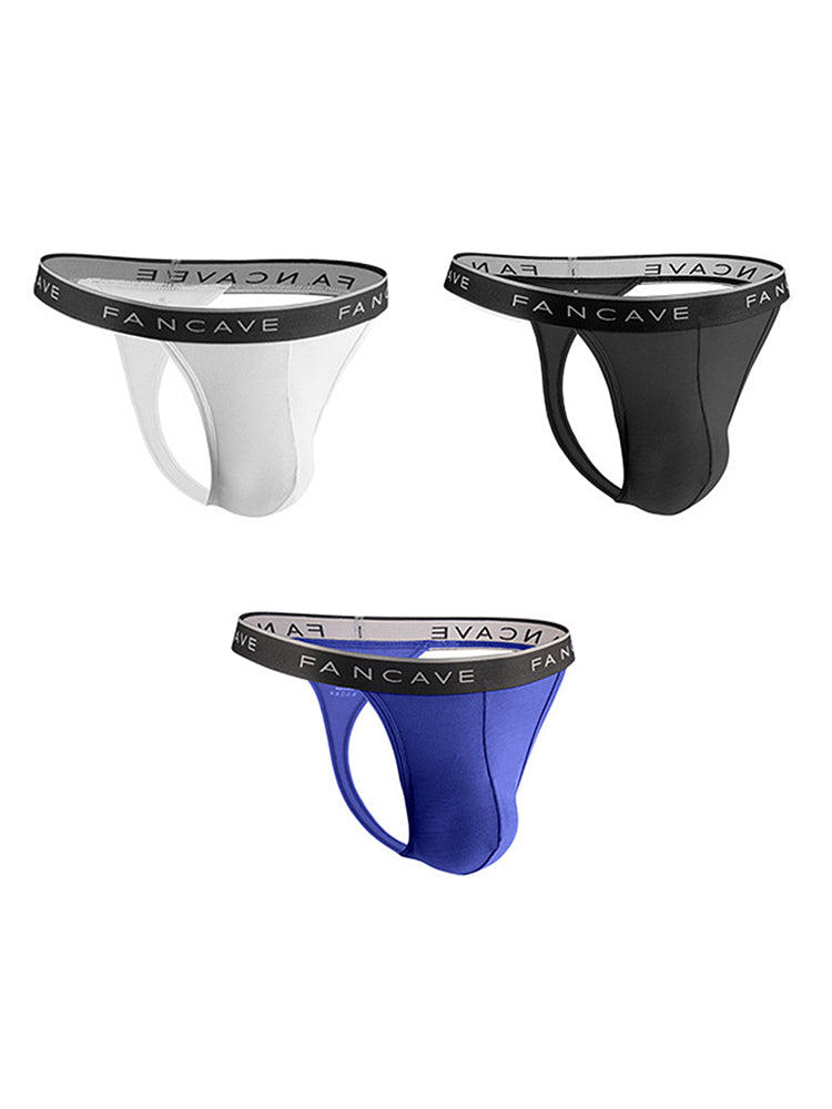 3 Pack Men's Modal U-Pouch Mid-Rise Thongs | dmunderwear variant image
