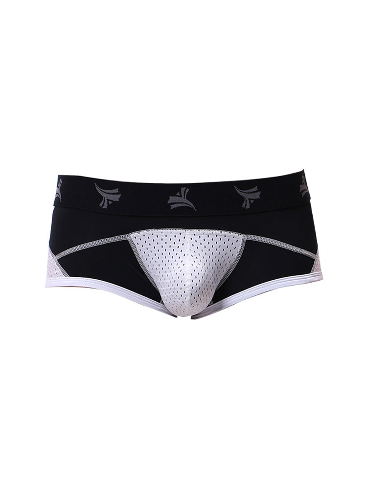 3 Pack Men's Nylon Mesh Breathable U-Pouch Trunks | dmunderwear detail image 1