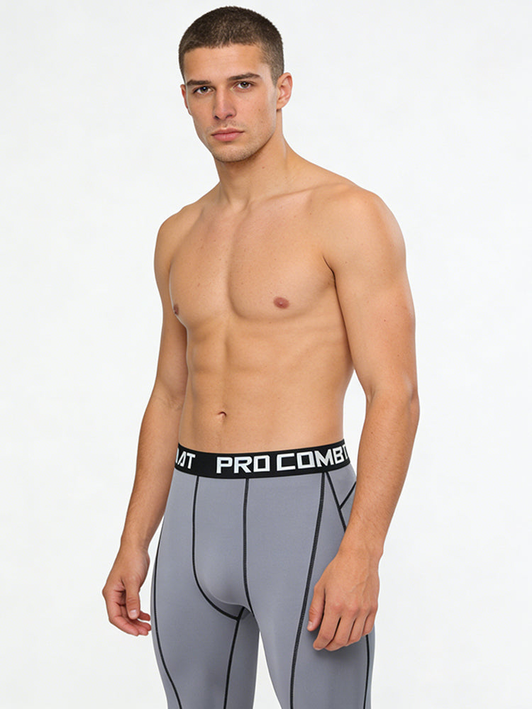 3 Pack Men's Quick-Dry Compression Breathable Activewear Tights | dmunderwear detail image 1