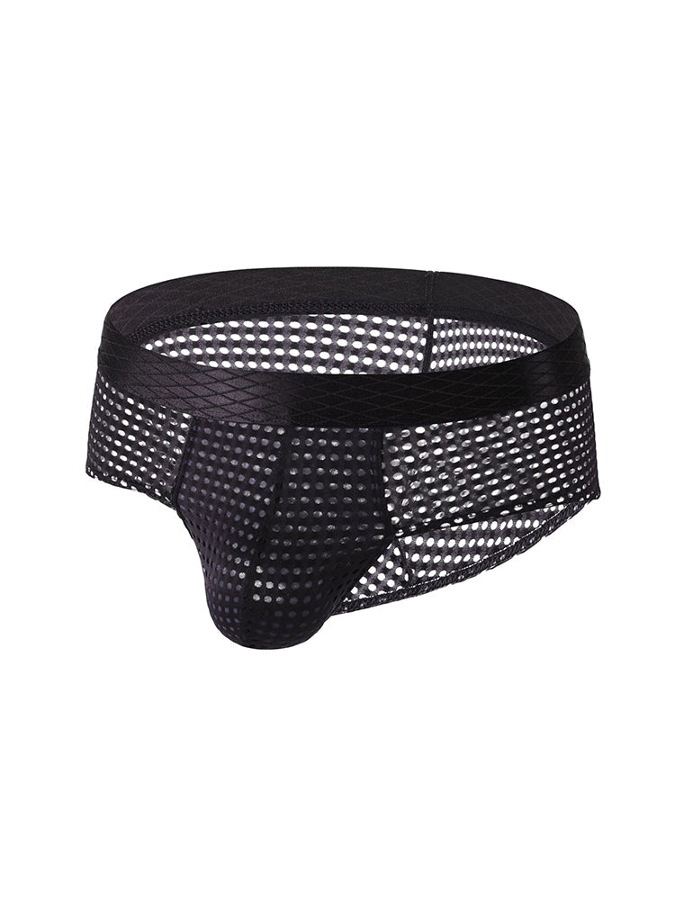 3 Pack Men's Quick-Dry Mesh Low-Rise Briefs | dmunderwear detail image 1