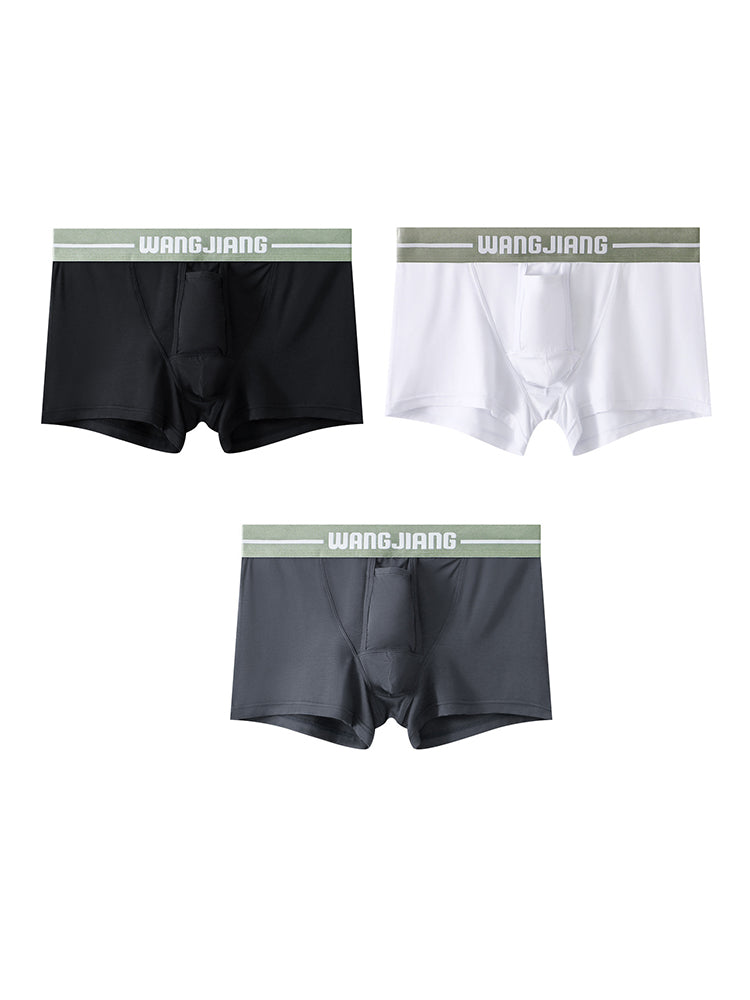 3 Pack Men's Reinforced Pouch Breathable Seamless Comfort Trunks | dmunderwear variant image