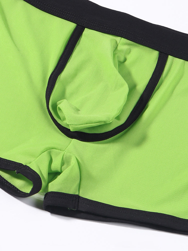 3 Pack Men's Semi-Sheer High-Stretch Skin-Friendly Mesh Breathable Trunks | dmunderwear detail image 11