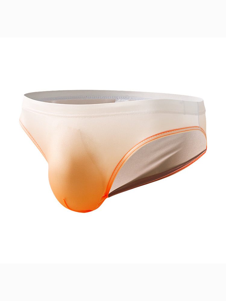 3 Pack Men's Sensual Silk-Like Loose Gradient Color Bikini | dmunderwear detail image 1