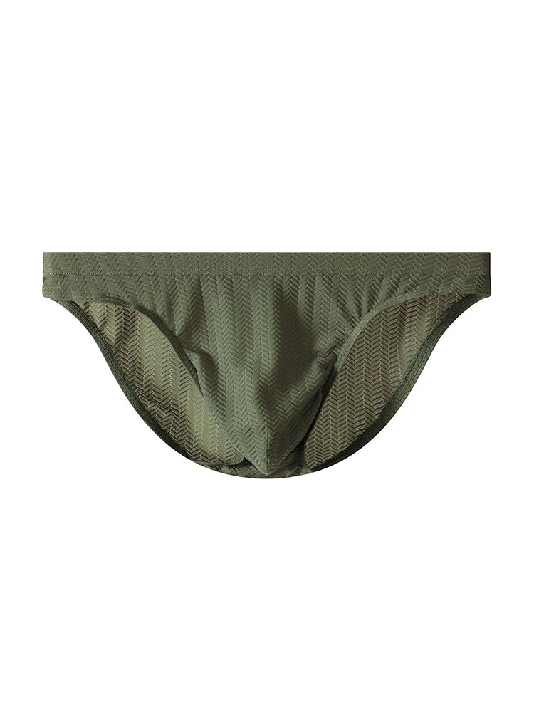 3 Pack Men's Sexy Solid Color Breathable Comfy Waistband Soft Briefs | dmunderwear detail image 1