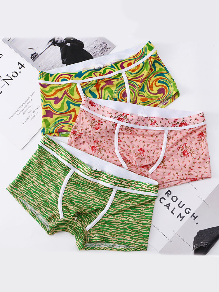 3 Pack Men's Sexy U-Shaped Mesh Breathable Boxer Briefs | dmunderwear detail image 1