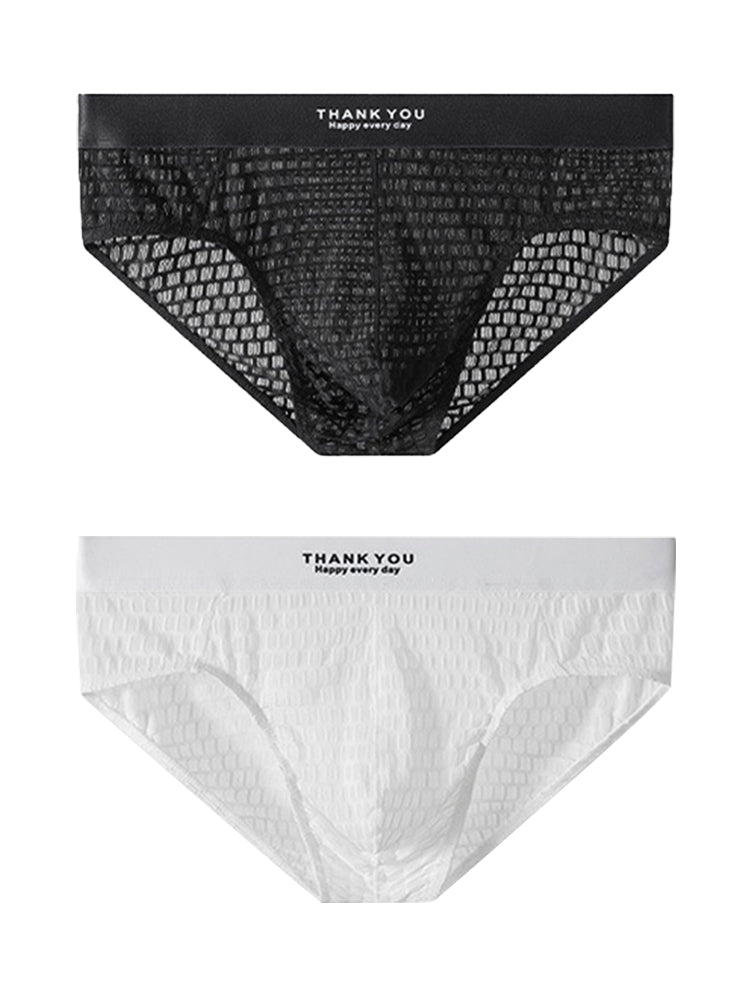 3 Pack Men's Soft & Breathable Icy Silk Quick-Dry Mid-Rise Comfort Cooling Briefs | dmunderwear variant image