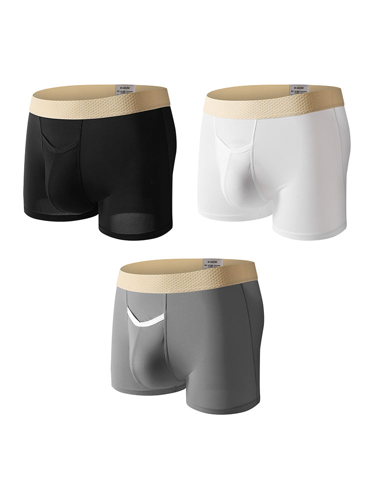 3 Pack Men's Stay-Put Fit Stretch Fabric Seamless Comfort Trunks | dmunderwear variant image