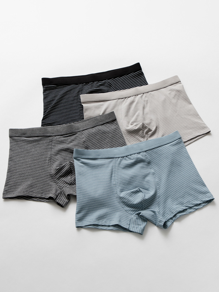 3 Pack Men's Striped Trunks for Ultimate Comfort | dmunderwear detail image 1