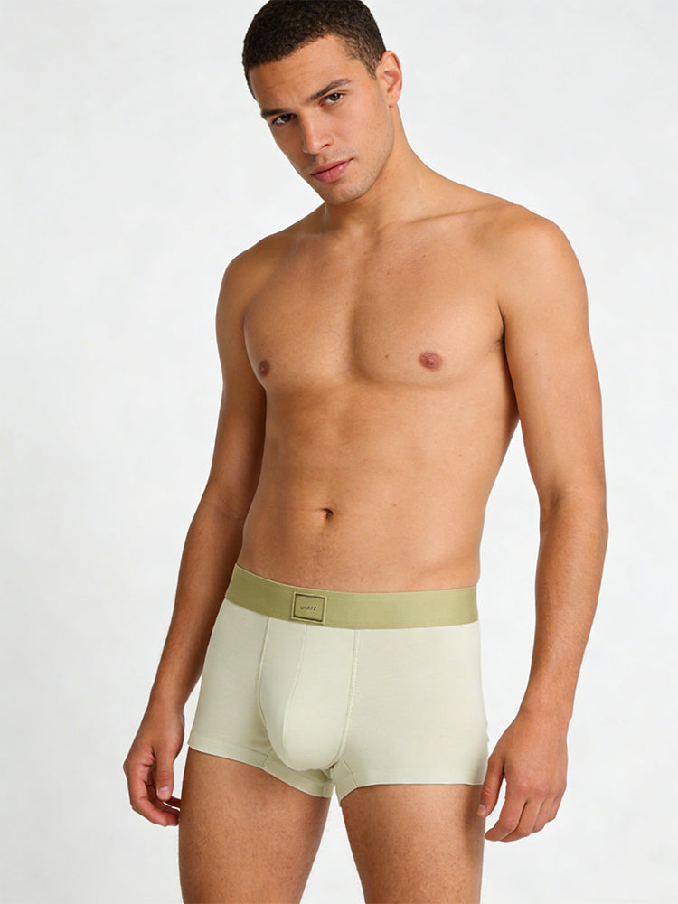 3 Pack Men's Ultra-Soft Modal Seamless Comfort Comfy Waistband Trunks | dmunderwear detail image 1