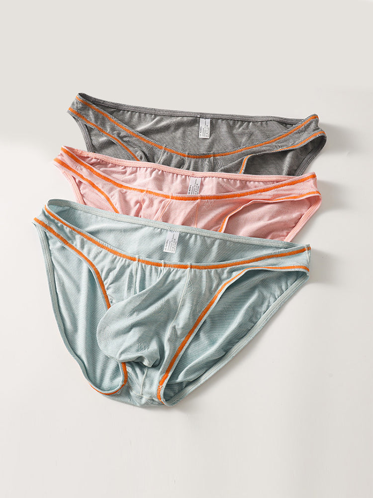 3 Pack Men's Ultra-Soft Stretch Fabric Ice Silk Briefs | dmunderwear detail image 1